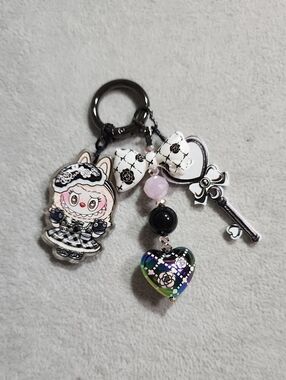 Cute Labubu Keychain with Charms